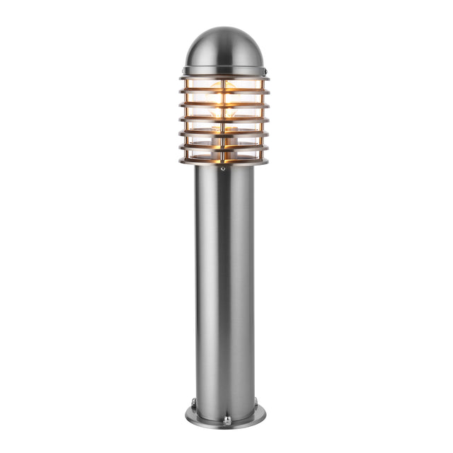 Lacona Galleria 1Lt Outdoor Floor Lamp In Polished Stainless Steel & Clear Pc Finish - Lacona Home 