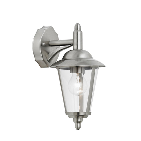 Lacona Petite 1Lt Outdoor Wall Light In Polished Stainless Steel & Clear Pc Finish - Lacona Home 