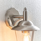 Lacona Petite 1Lt Outdoor Wall Light In Polished Stainless Steel & Clear Pc Finish - Lacona Home 