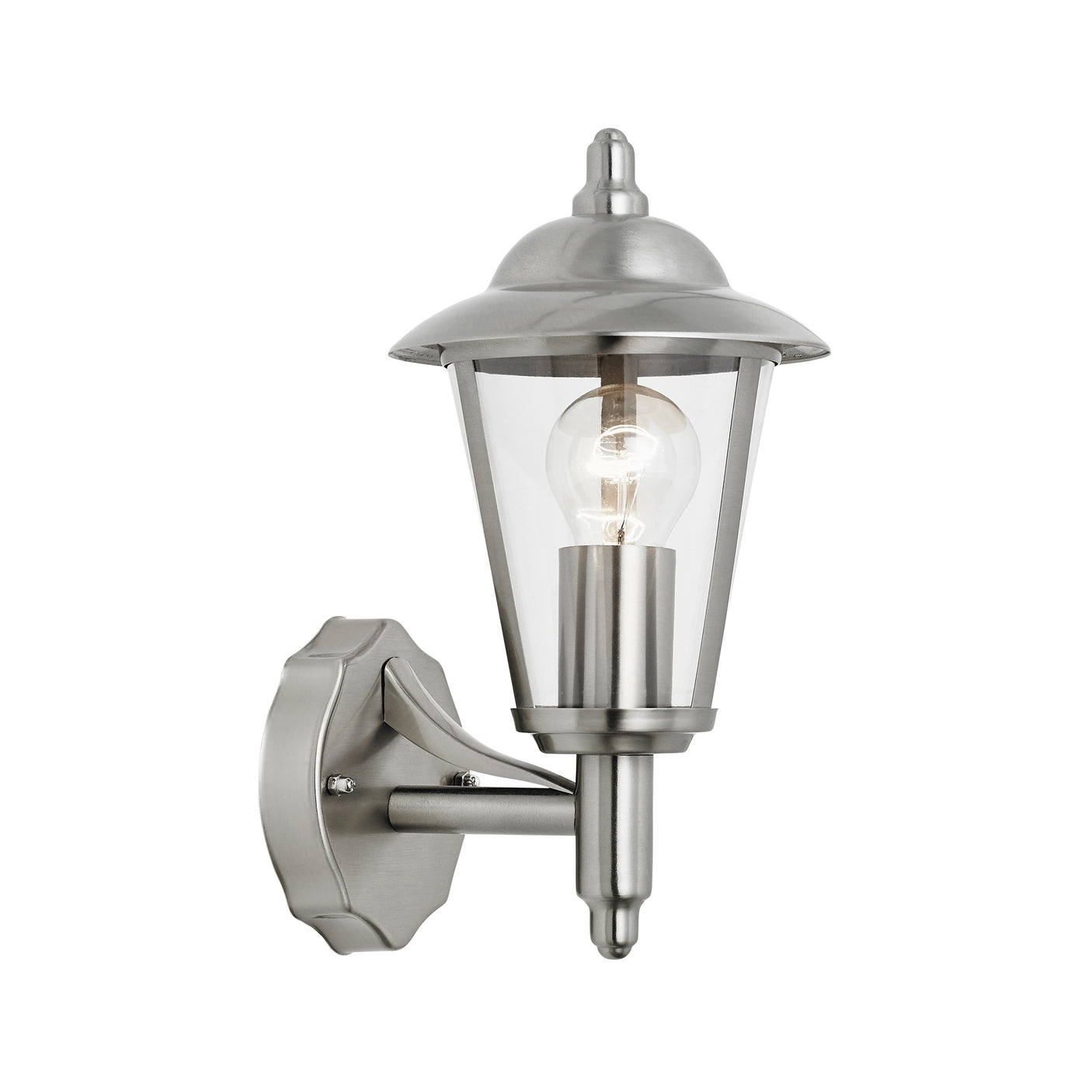 Lacona Petite 1Lt Outdoor Wall Light In Polished Stainless Steel & Clear Pc Finish - Lacona Home 