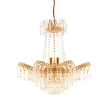 Lacona Crescendo 9Lt Indoor Pendant Light In Clear Glass & Gold Effect Plate Finish - Lacona Home 