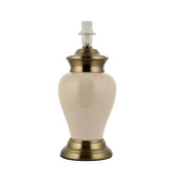 Lacona Edgewood 1Lt Indoor Table Lamp In Cream Crackle Glaze & Antique Brass Plate Finish - Lacona Home 