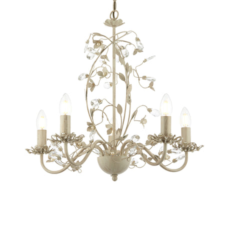 Lacona Nocturne 5Lt Indoor Pendant Light In Cream/Br Gold Paint & Clear/Pearl Acrylic Finish - Lacona Home 