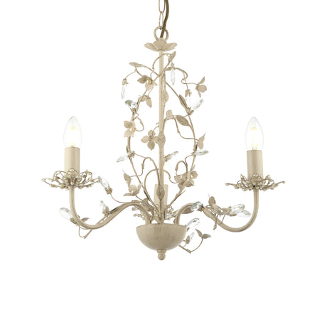 Lacona Nocturne 3Lt Indoor Pendant Light In Cream/Br Gold Paint & Clear/Pearl Acrylic Finish - Lacona Home 