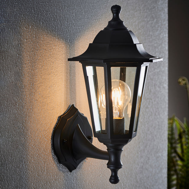 Lacona Harborside 1Lt Outdoor Wall Light In Black Polypropylene & Clear Glass Finish - Lacona Home 