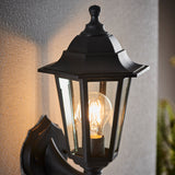 Lacona Harborside 1Lt Outdoor Wall Light In Black Polypropylene & Clear Glass Finish - Lacona Home 