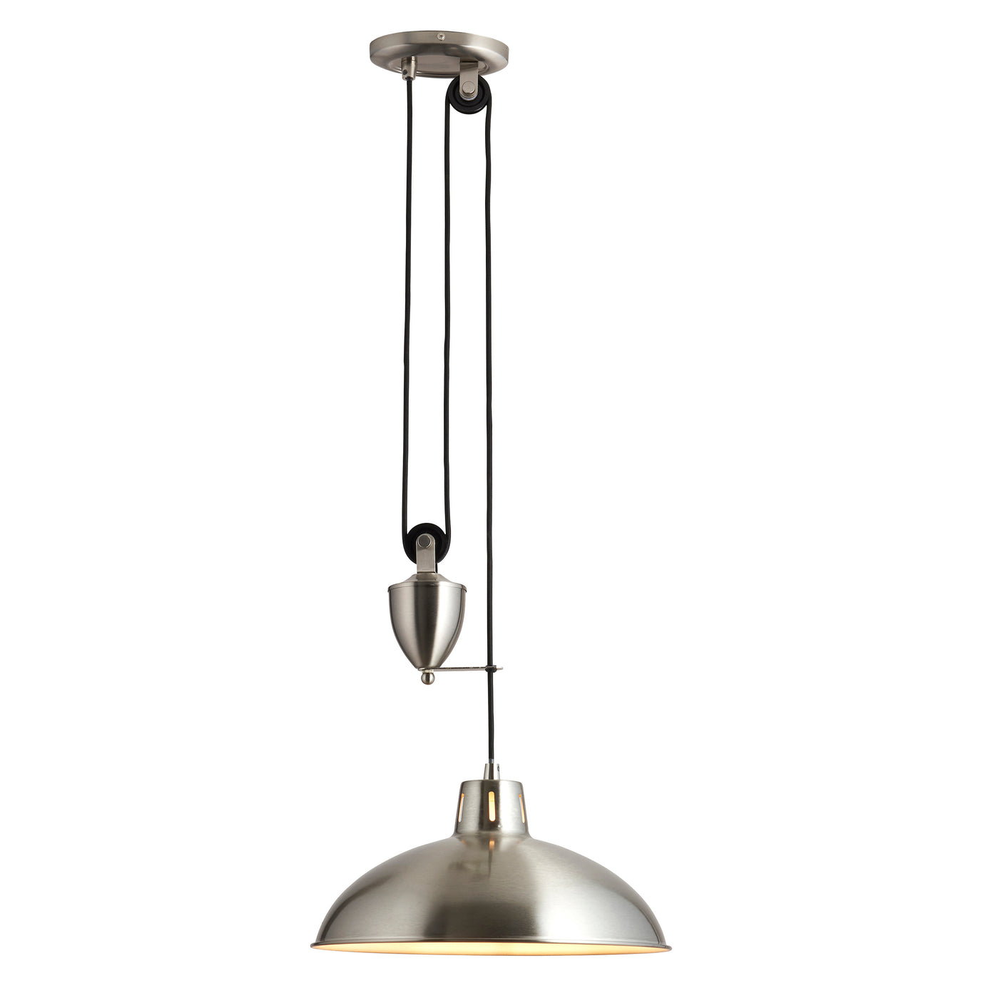 Lacona Dot 1Lt Indoor Pendant Light In Satin Nickel Plate Finish - Lacona Home 