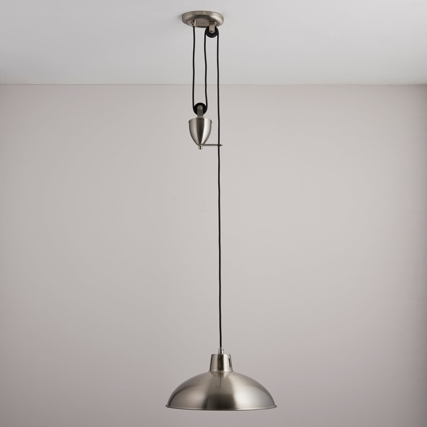 Lacona Dot 1Lt Indoor Pendant Light In Satin Nickel Plate Finish - Lacona Home 