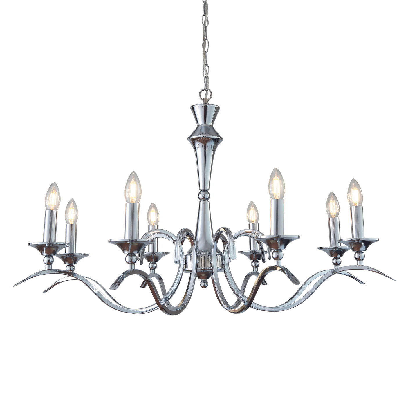 Lacona Zither 8Lt Indoor Pendant Light In Chrome Plate Finish - Lacona Home 