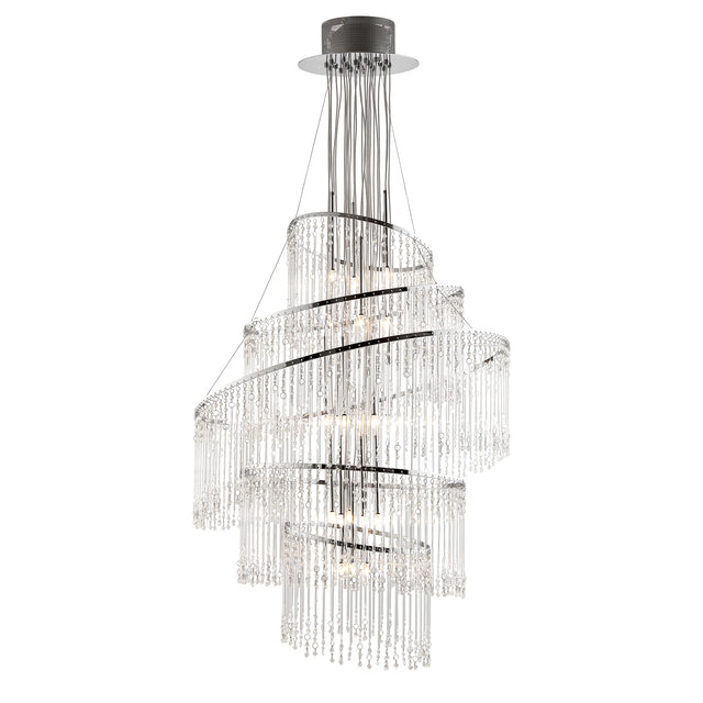 Lacona Colette 4Lt Indoor Pendant Light In Chrome Plate & Clear Glass Finish - Lacona Home 