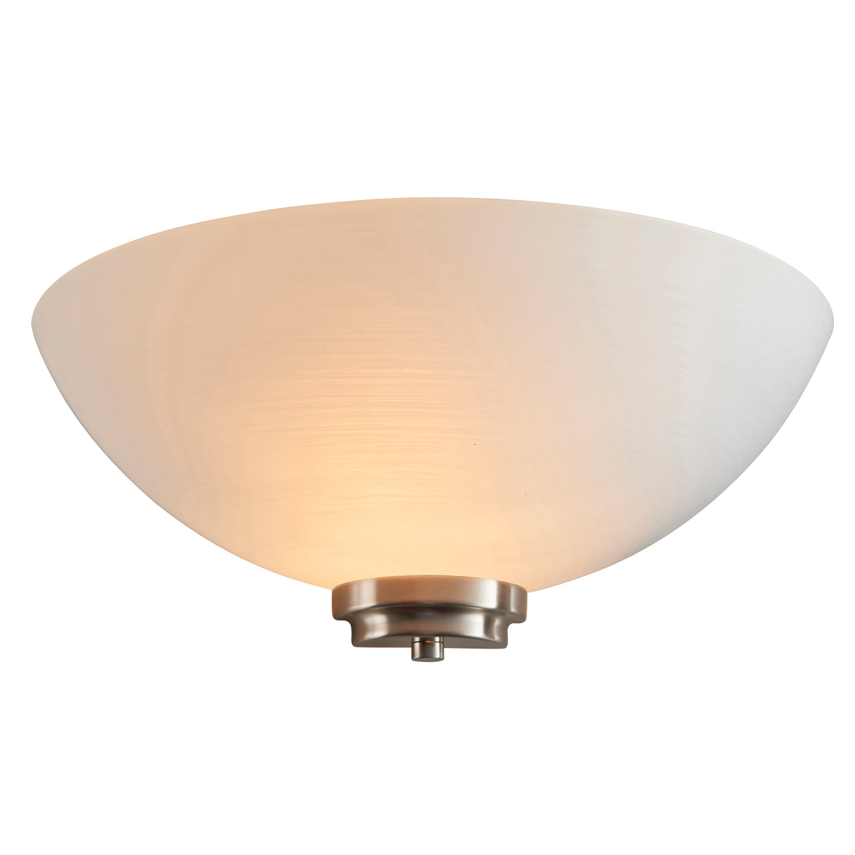 Lacona Orson 1Lt Indoor Wall Light In Satin Chrome Plate & White Glass Finish - Lacona Home 