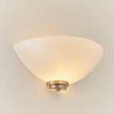 Lacona Orson 1Lt Indoor Wall Light In Satin Chrome Plate & White Glass Finish - Lacona Home 