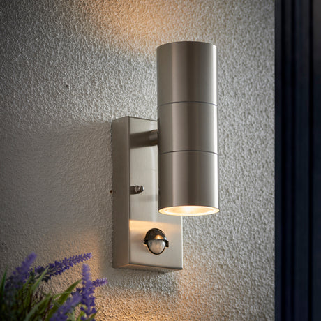 Lacona Prism 2Lt Outdoor Wall Light In Polished Stainless Steel & Clear Glass Finish - Lacona Home 