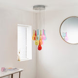 Lacona Nova 0Lt Indoor Pendant Light In Multi Coloured Glass & Chrome Plate Finish - Lacona Home 