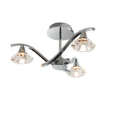 Lacona Stellan 3Lt Indoor Semi Flush Light In Chrome Plate & Clear Crystal Finish - Lacona Home 