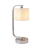 Lacona Preserve 1Lt Indoor Table Lamp In Chrome Plate & White Fabric Finish - Lacona Home 