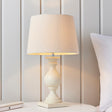 Lacona Meadowbrook 1Lt Indoor Table Lamp In Ivory Painted Wood & Ivory Fabric Finish - Lacona Home 