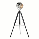 Lacona Maritime 1Lt Indoor Floor Lamp In Polished Nickel Plate & Black Paint Finish - Lacona Home 