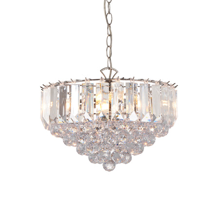 Lacona Prairie 3Lt Indoor Pendant Light In Chrome Plate & Clear Acrylic Finish - Lacona Home 