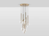 houseof. Opal Ball Cluster Ceiling Light in Brass