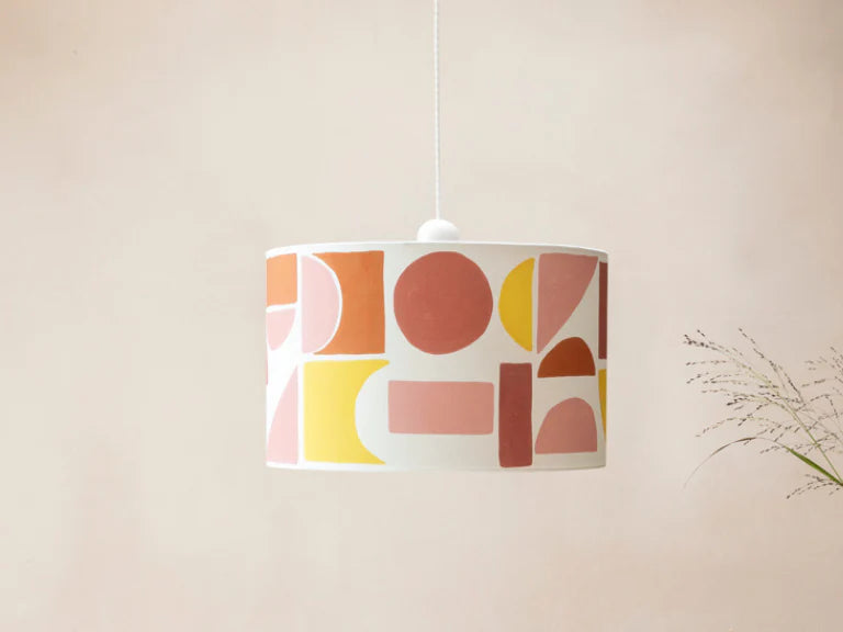 houseof. Large Tiles Print Shade in Pink, Yellow, Orange