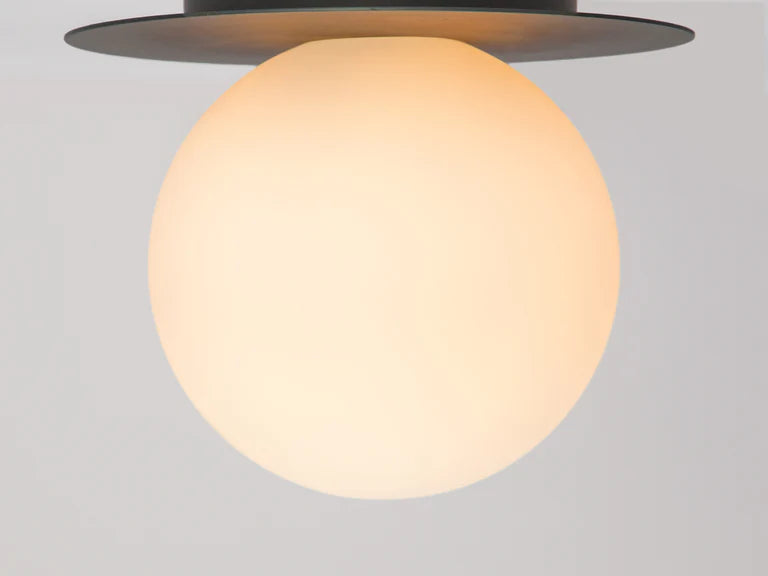 houseof. Opal Disk Wall Light IP44 in Charcoal