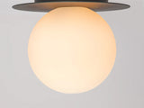 houseof. Opal Disk Wall Light IP44 in Charcoal