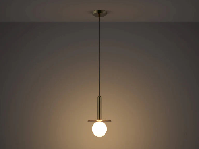 houseof. Plate Pendant Ceiling Light in Brass