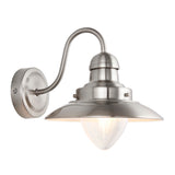 Lacona Hillcrest 1Lt Indoor Wall Light In Satin Nickel Plate & Clear Glass Finish - Lacona Home 