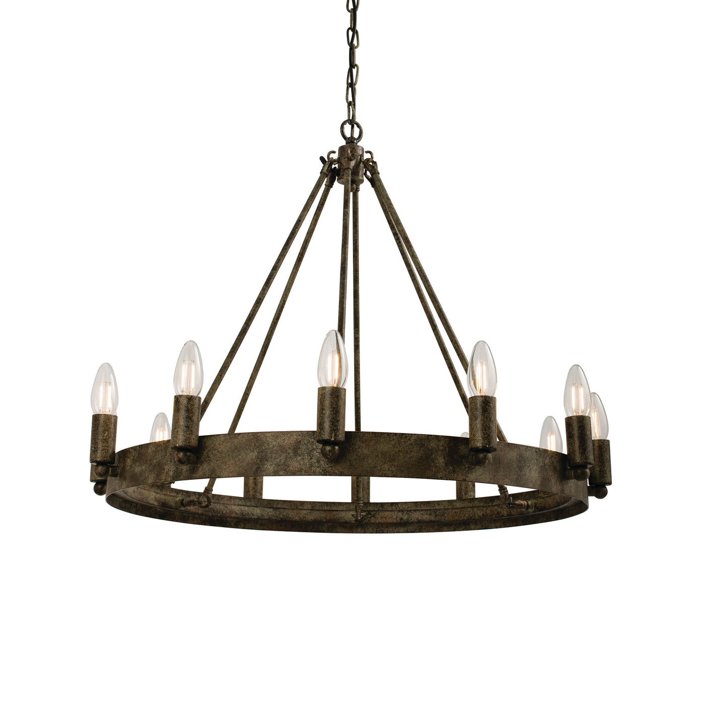 Lacona Paladin 2Lt Indoor Pendant Light In Aged Metal Paint Finish - Lacona Home 