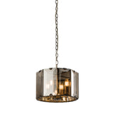 Lacona Starlight 4Lt Indoor Pendant Light In Slate Grey & Smoked Cut Glass Finish - Lacona Home 