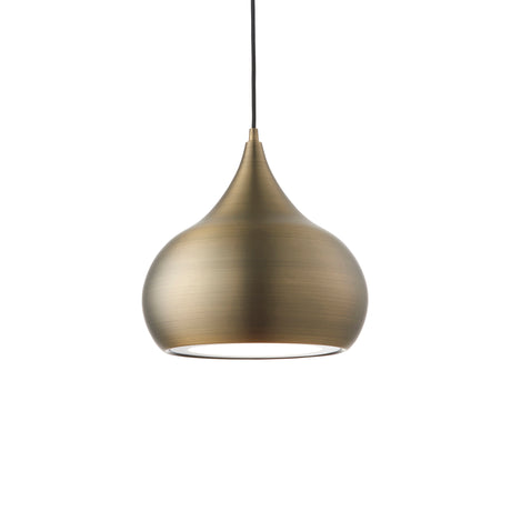 Lacona Pierce 1Lt Indoor Pendant Light In Matt Antique Brass Paint Finish - Lacona Home 