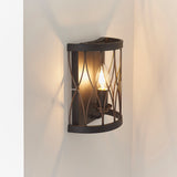 Lacona Charlton 1Lt Indoor Wall Light In Matt Black & Rustic Bronze Paint Finish - Lacona Home 