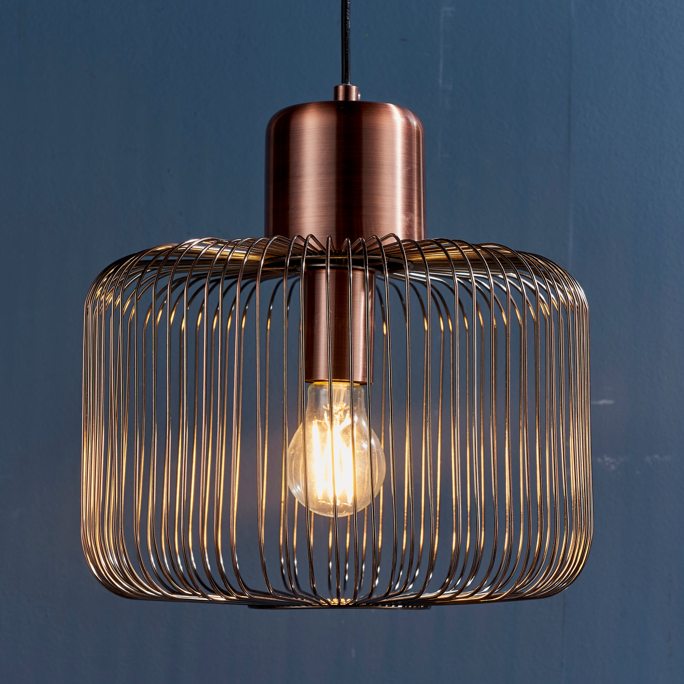 Lacona Victoria 1Lt Indoor Pendant Light In Antique Copper Plate Finish - Lacona Home 