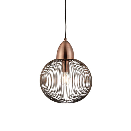 Lacona Victoria 1Lt Indoor Pendant Light In Antique Copper Plate Finish - Lacona Home 