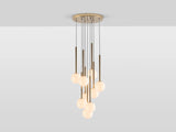 houseof. Opal Ball Cluster Ceiling Light in Brass