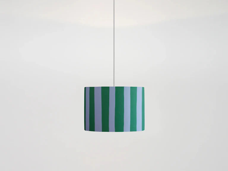 houseof. Small Stripe Print Shade in Green, Blue