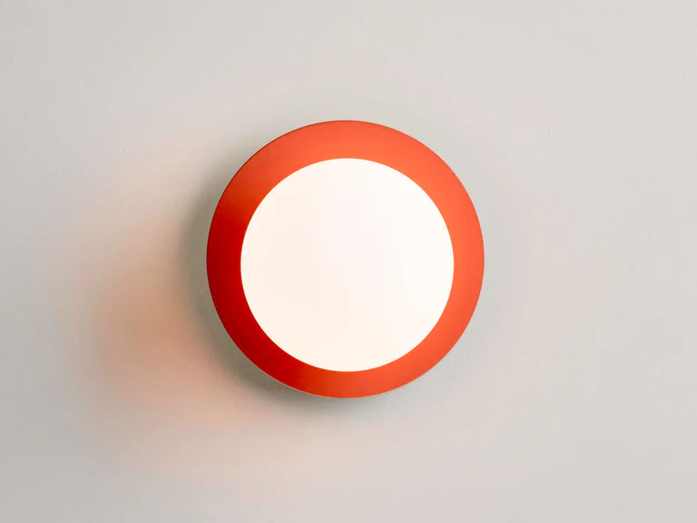 houseof. Opal Disk Wall Light IP44 in Orange