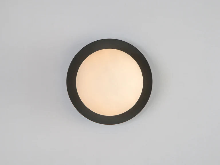 houseof. Opal Disk Wall Light IP44 in Charcoal