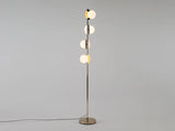 houseof. Opal Disk Floor Light in Brass