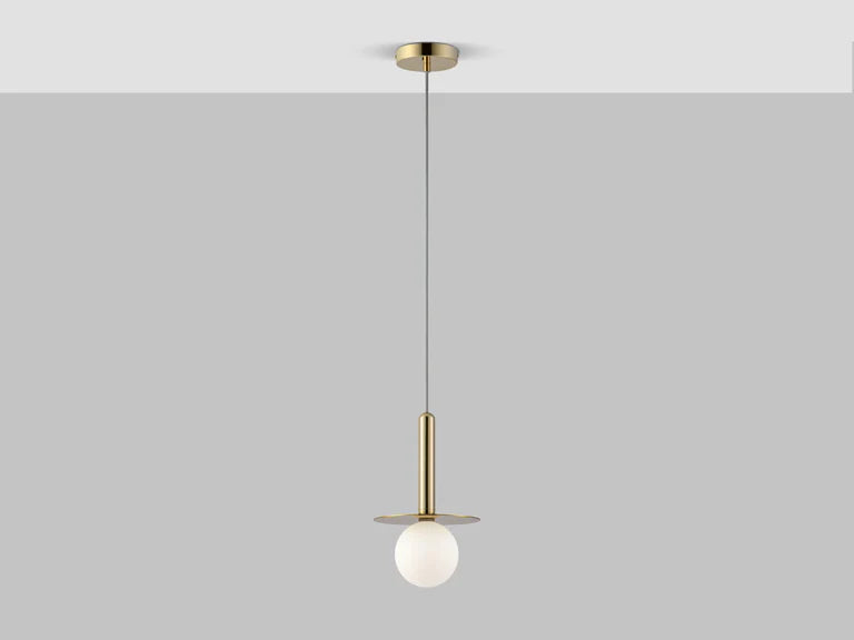 houseof. Plate Pendant Ceiling Light in Brass