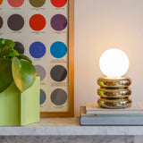 houseof. Tube 'Glow Worm' Rechargeable Table Lamp in Brass