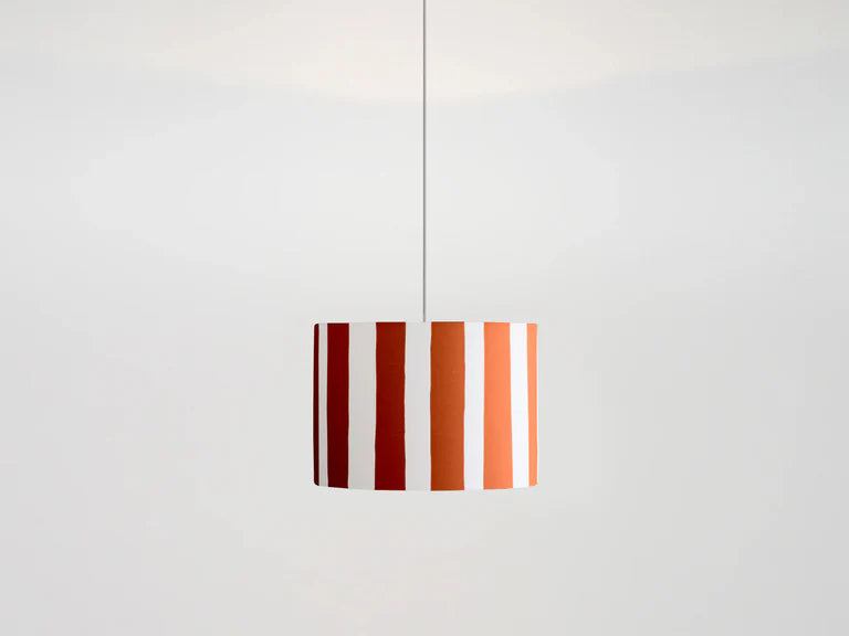 houseof. Small Stripe Print Shade in Orange/White