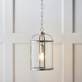 Lacona Westminster 1Lt Indoor Pendant Light In Satin Nickel Plate & Clear Glass Finish - Lacona Home 