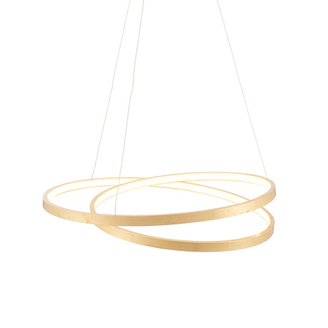 Lacona Sketch 1Lt Indoor Pendant Light In Gold Leaf & Frosted Acrylic Finish - Lacona Home 