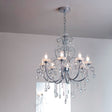 Lacona Felicity 8Lt Bathroom Pendant Light In Chrome Plate & Clear Crystal Finish - Lacona Home 