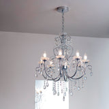 Lacona Felicity 8Lt Bathroom Pendant Light In Chrome Plate & Clear Crystal Finish - Lacona Home 