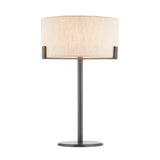 Lacona Meadowlark 1Lt Indoor Table Lamp In Brushed Bronze Finish & Natural Linen Finish - Lacona Home 