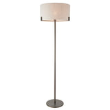 Lacona Meadowlark 1Lt Indoor Floor Lamp In Brushed Bronze Finish & Natural Linen Finish - Lacona Home 