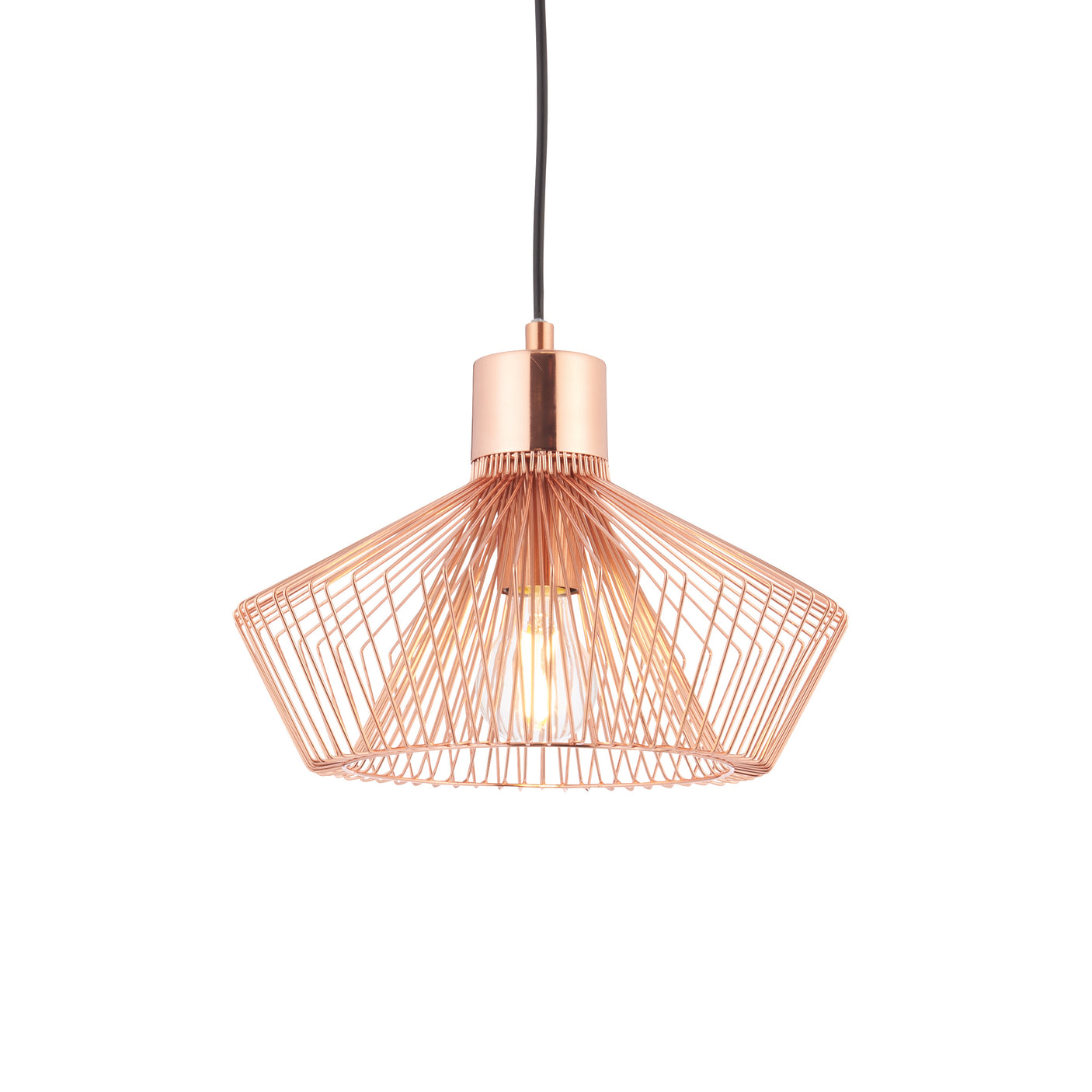 Lacona Diamond 1Lt Indoor Pendant Light In Copper Plate Finish - Lacona Home 